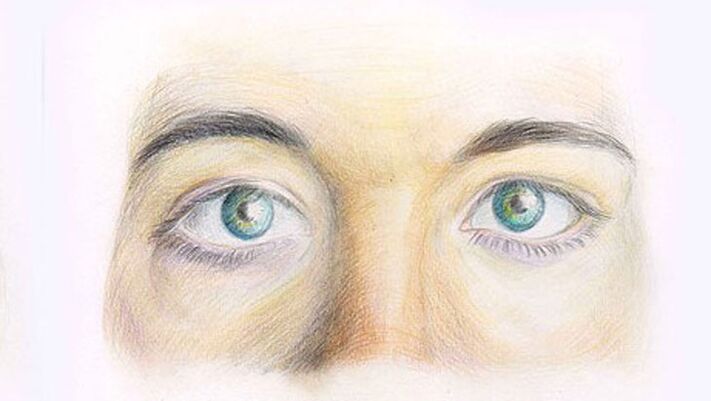 Pencil pulled on paper, eyebrows, eyebrows, nose